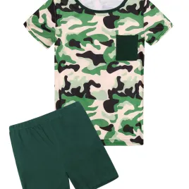 Top green camouflage + green pants