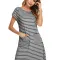 Dark gray and white horizontal stripes