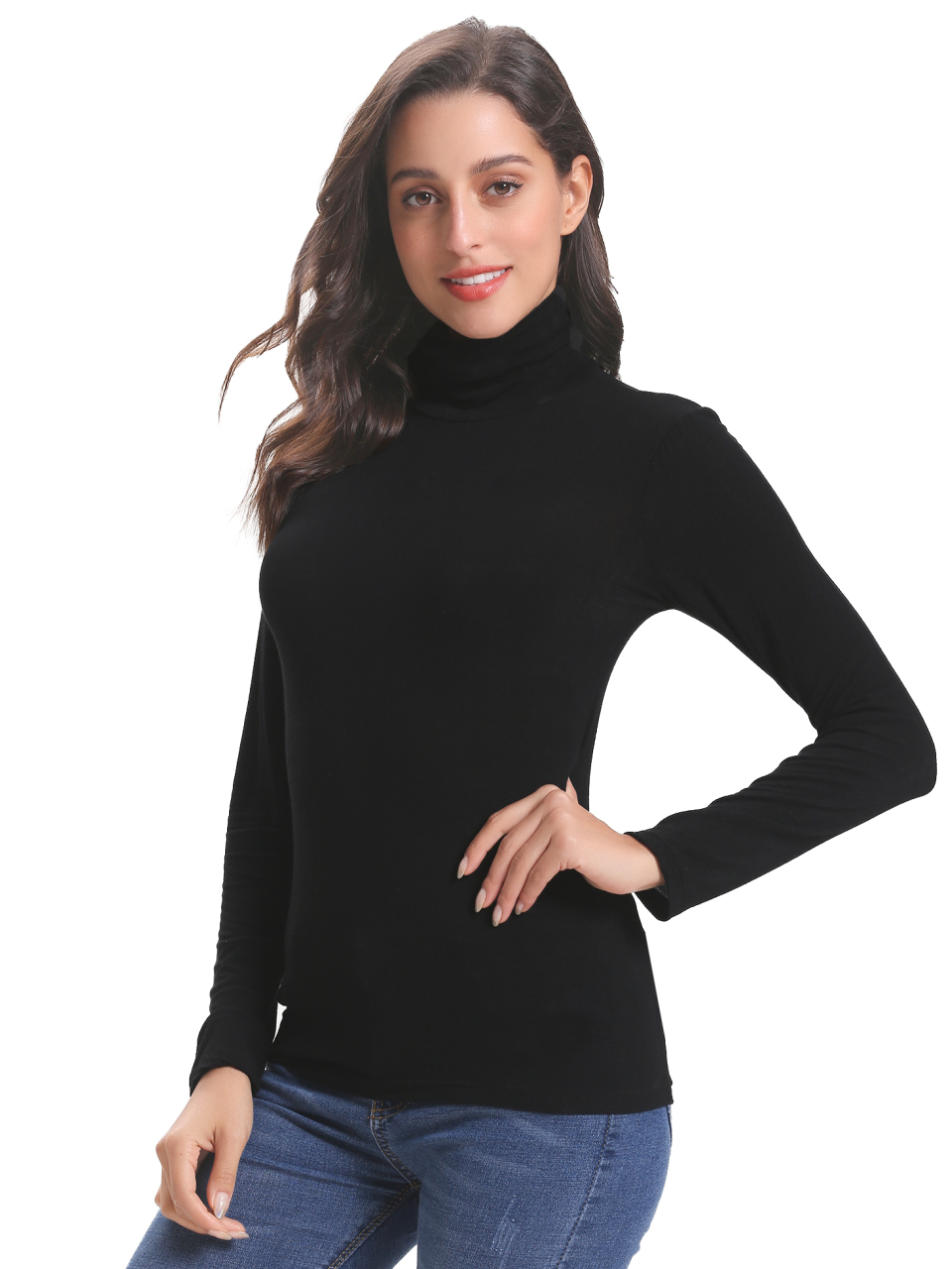 Fashion All-Match Casual Ladies High Neck Top
