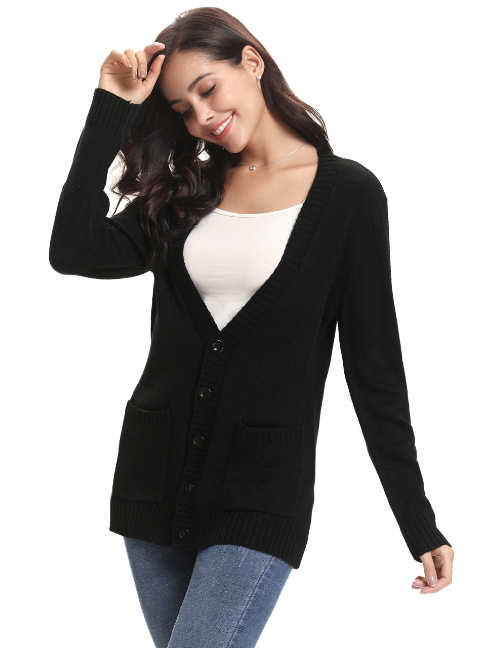Fashion All-Match Casual Women'S Knitted Jacket