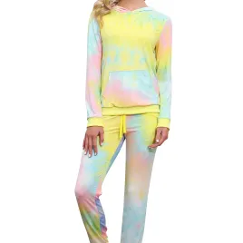 Thin Tie Dye Yellow Green Blue