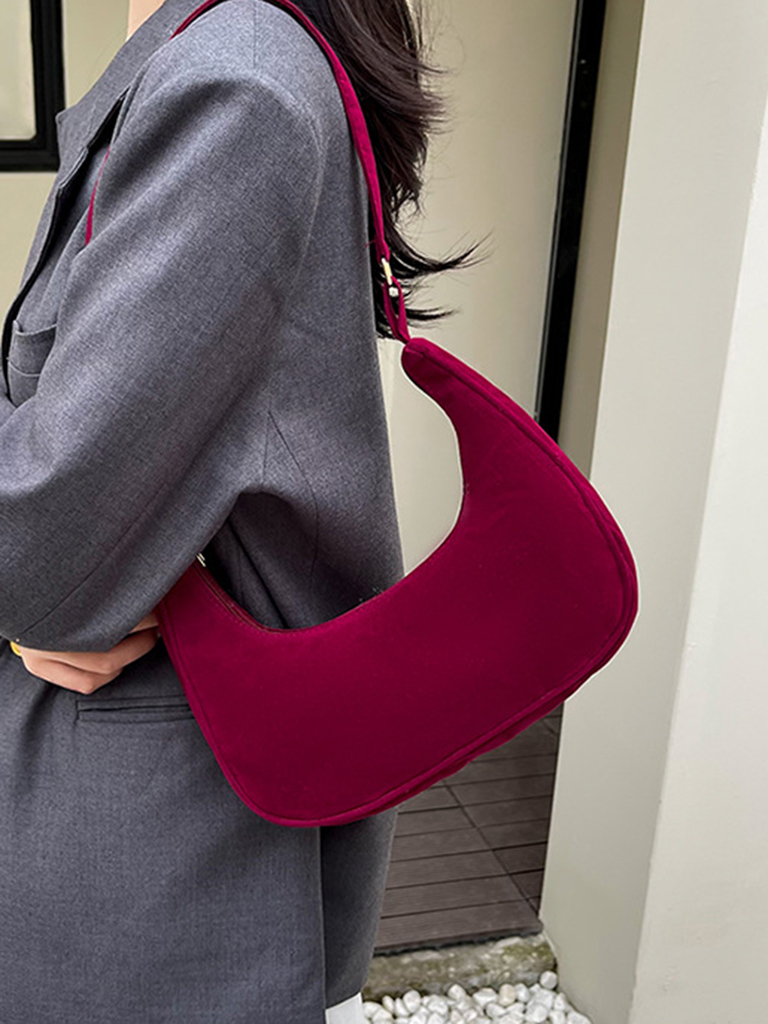 Retro fashion simple one shoulder portable dumpling armpit bag