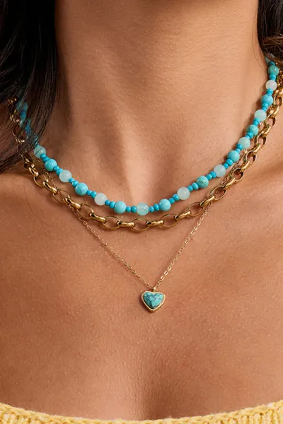 Blue Heart Necklace