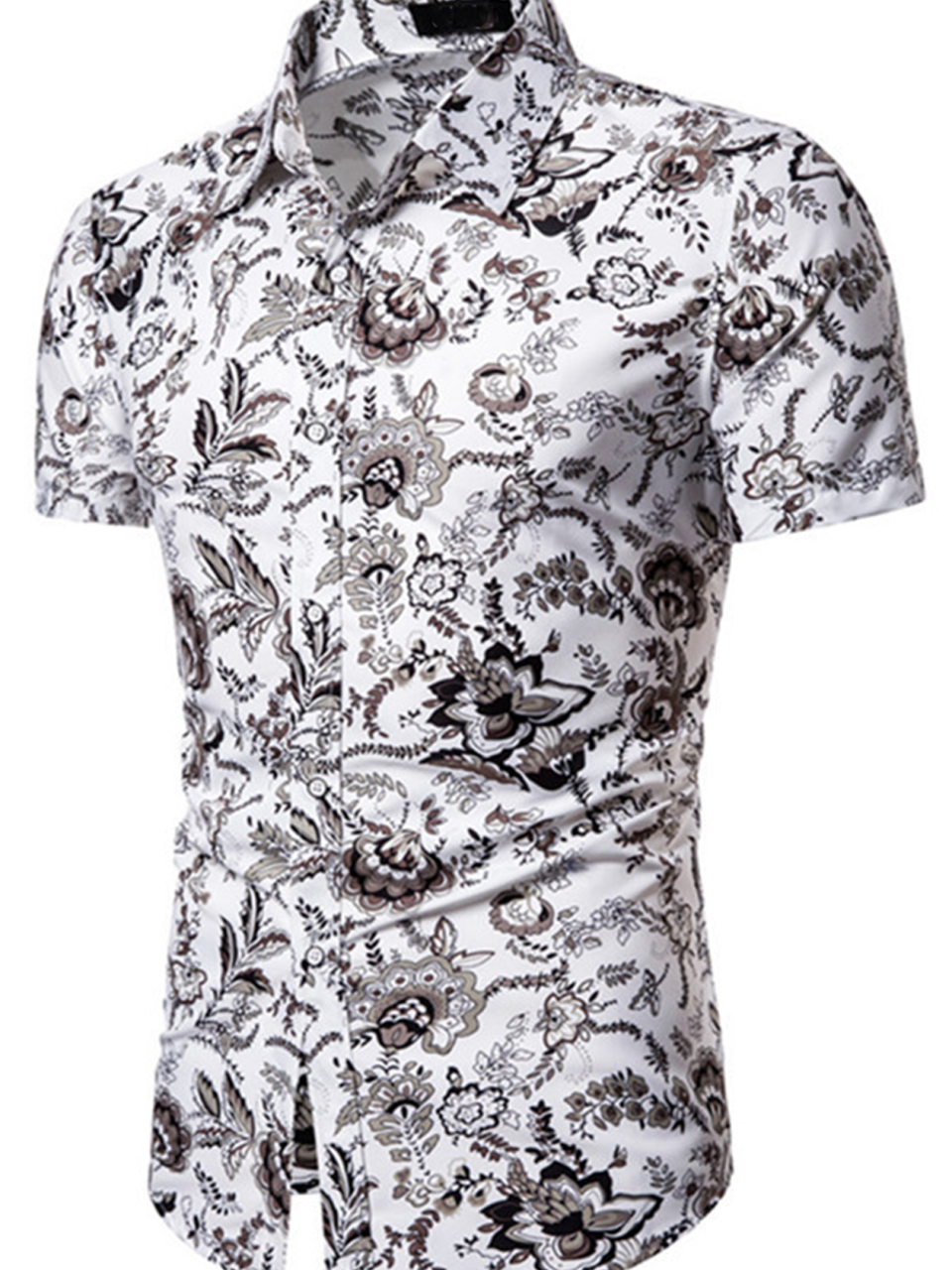 Men's Summer Fashion Short Sleeve Printed Shirt