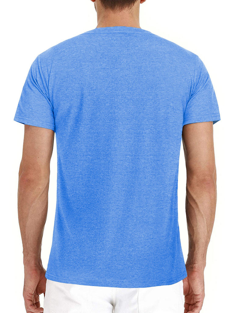 Men's solid color casual short-sleeved T-shirt