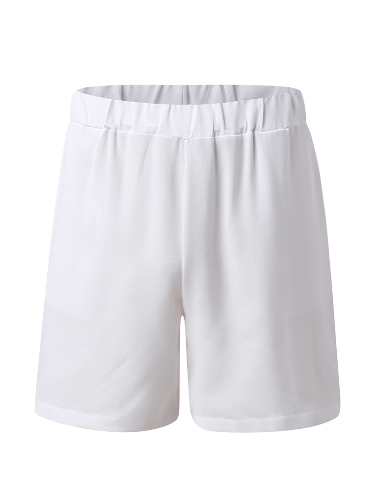 Men's Summer Lapel Cotton Linen Solid Color Short Sleeve Shorts Set