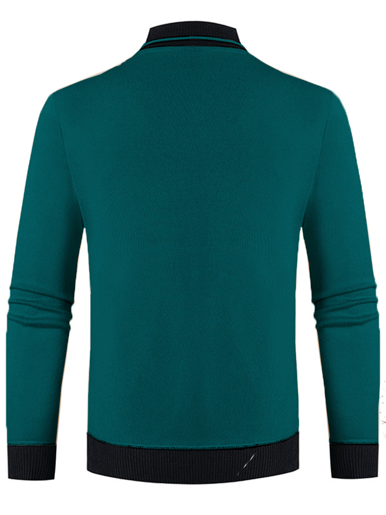 Men's new half turtleneck plus velvet slim long-sleeved sweater