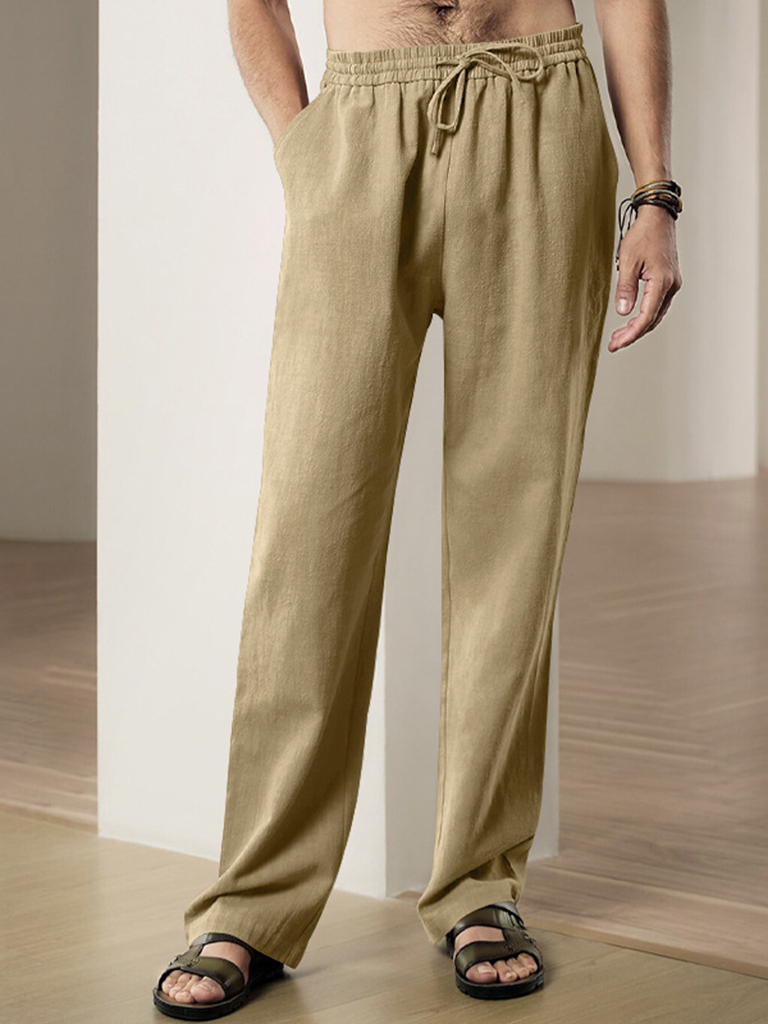 Men's Breathable Linen Loose Casual Sports Trousers