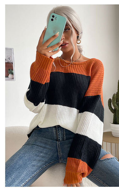 Women's pullover fashion trendy women's sweater top