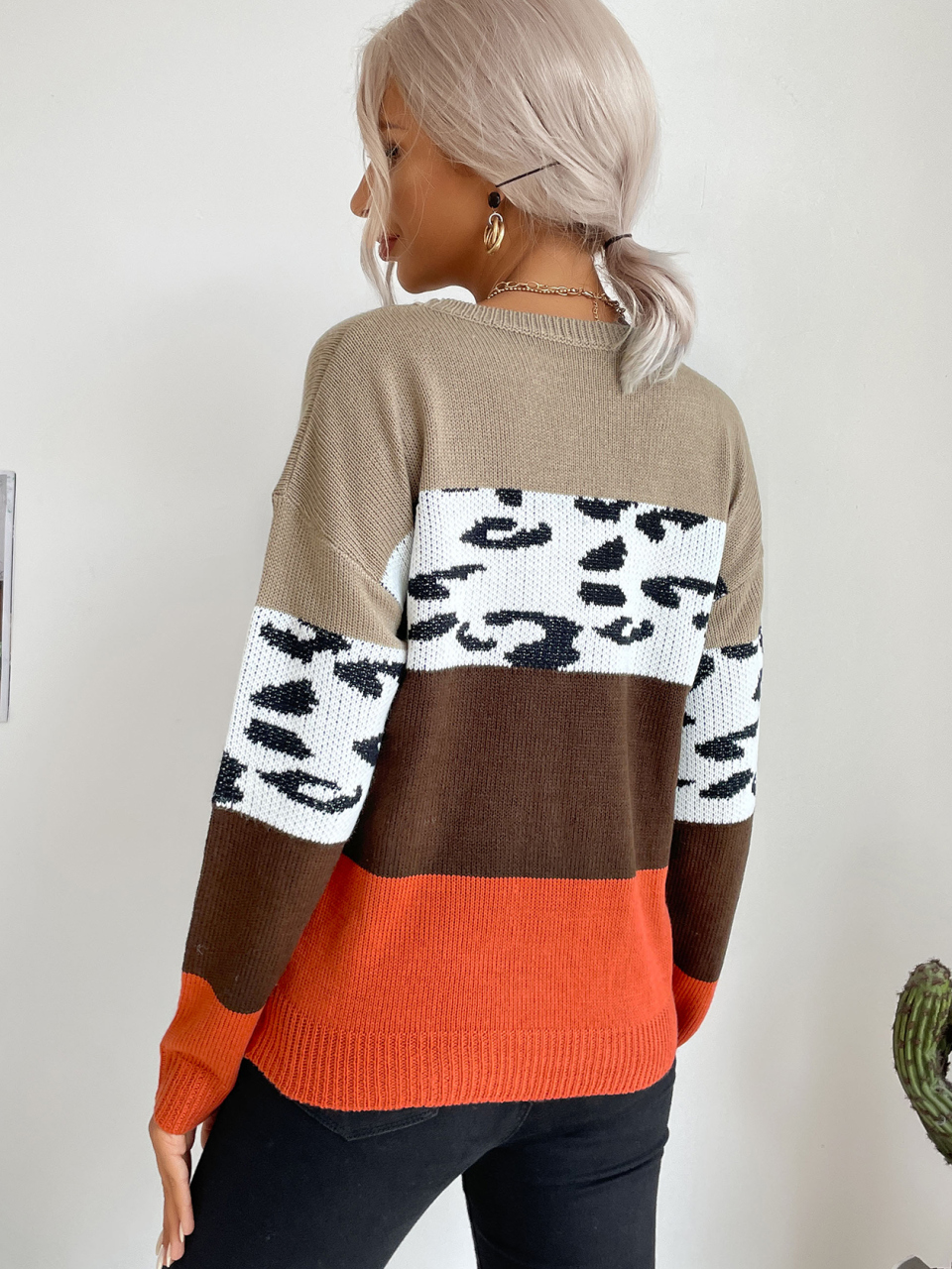 Women's casual fashion trend pullover women's sweater