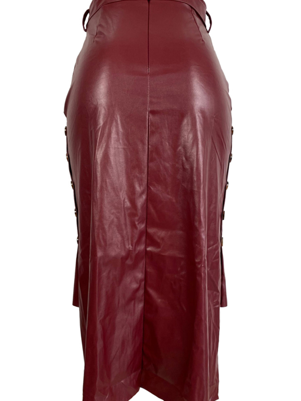 Ladies Casual Fashion Slit Mid Length Slim Skirt