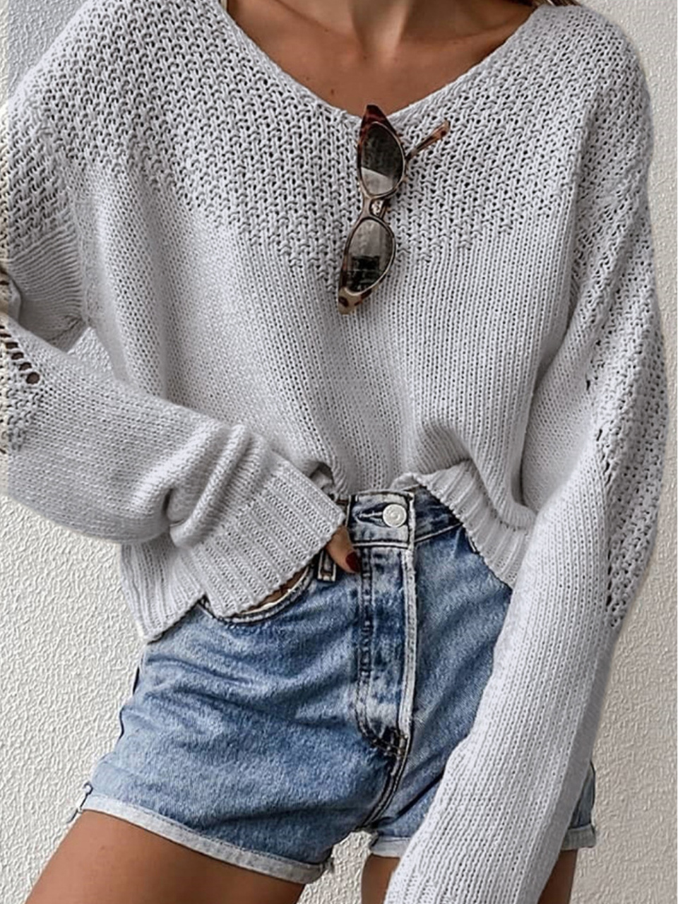 Women's Loose  Large Drop  Shoulder Sweater