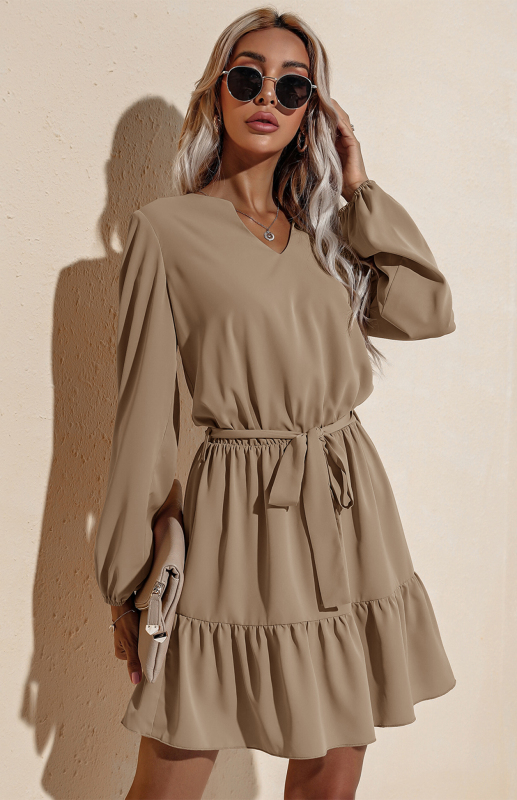 Casual Flutter Dress-huilingshop 