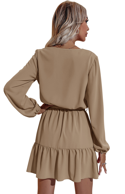 Casual Flutter Dress-huilingshop 