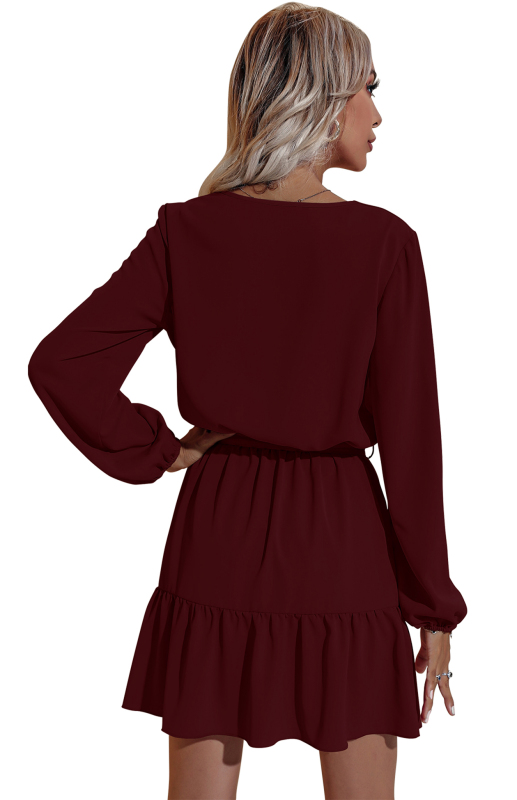 Casual Flutter Dress-huilingshop 