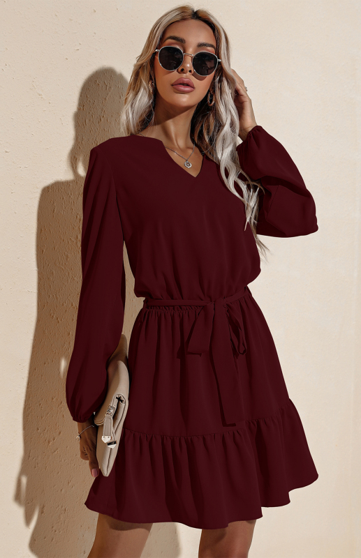 Casual Flutter Dress-huilingshop 