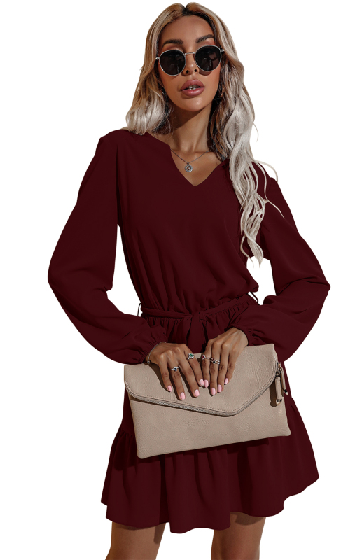 Casual Flutter Dress-huilingshop 