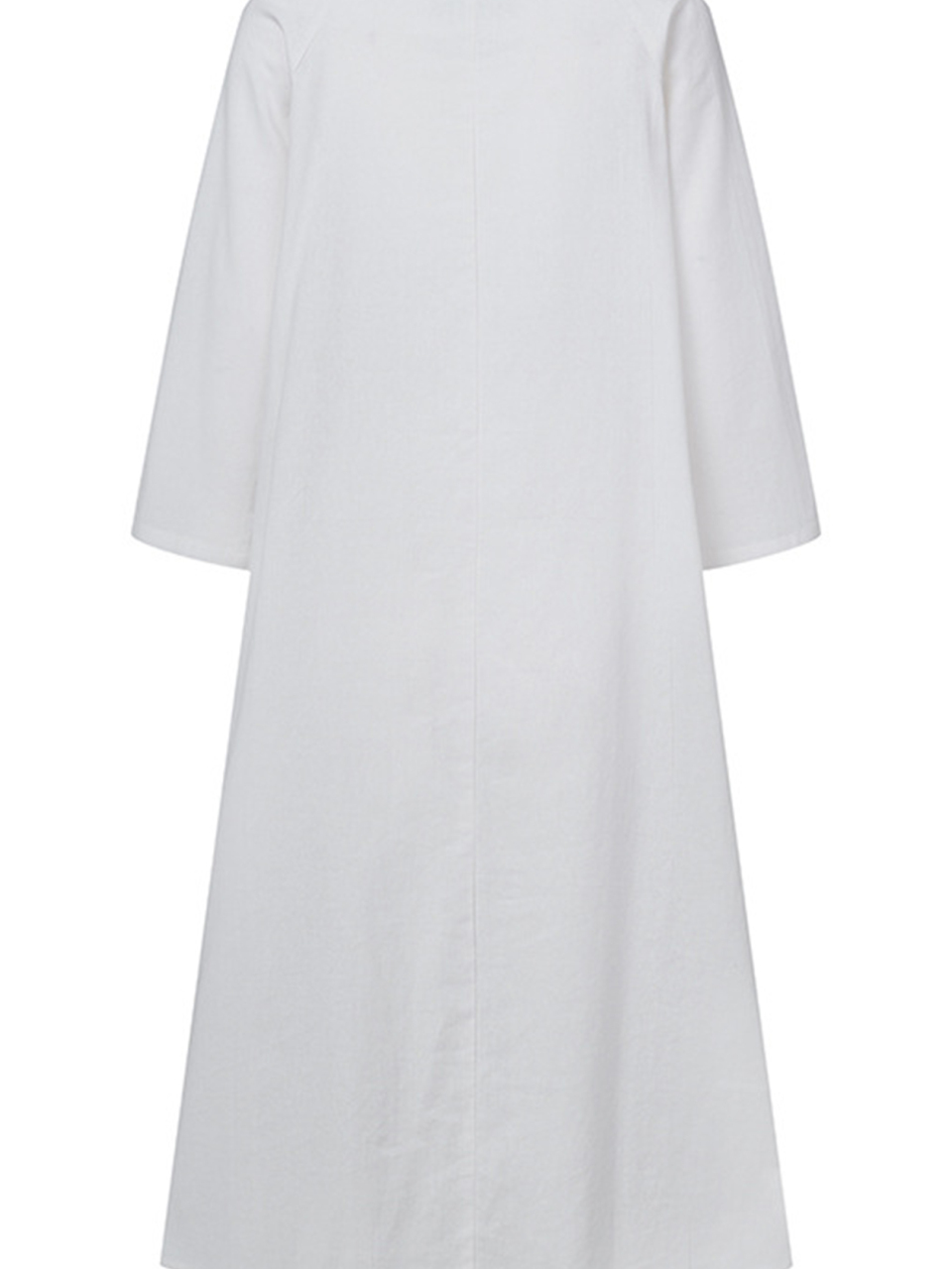 Women's Plain Cotton Casual Dress With Square Collar And Pocket
