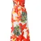 Orange red flower on white