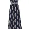 Navy blue print