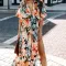Orange floral print