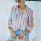 Orange white purple stripes