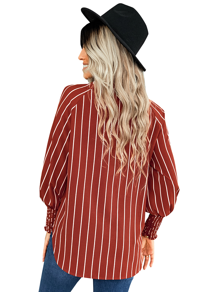 Women's striped fashion casual loose shirt