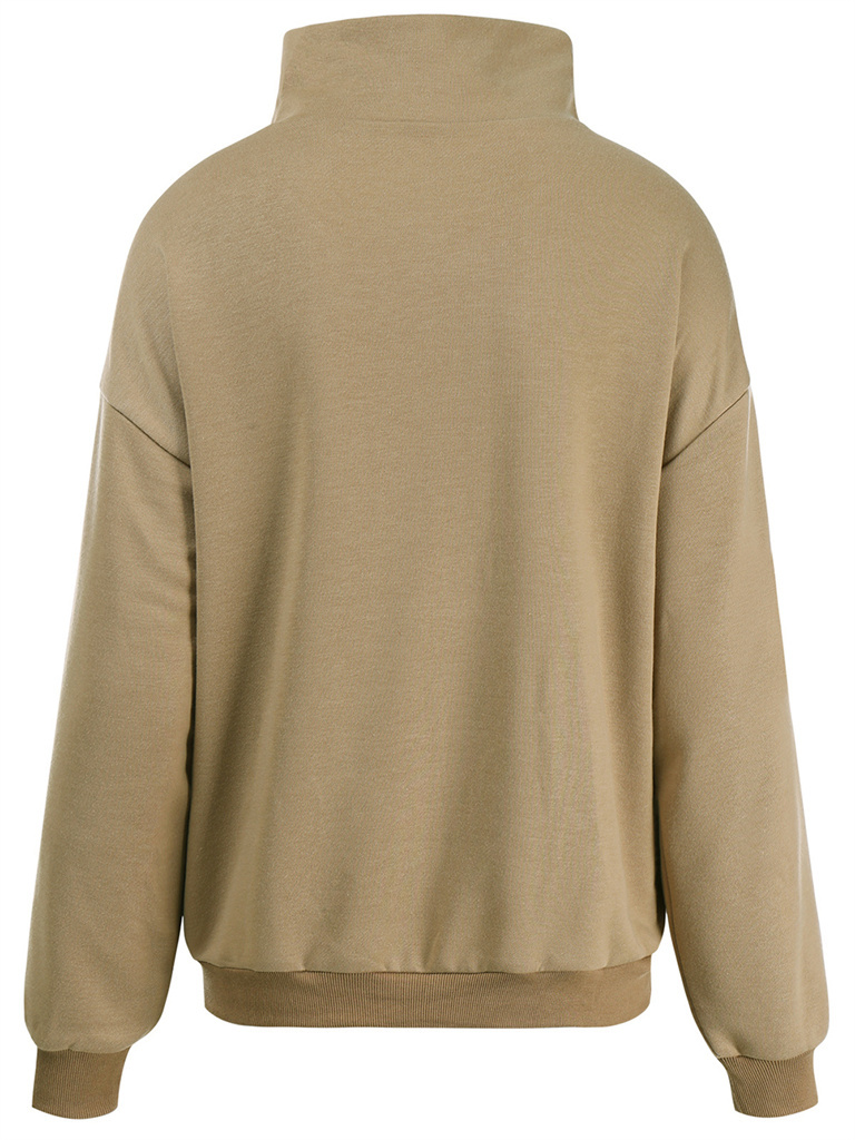 Casual long sleeve turtleneck loose sweater
