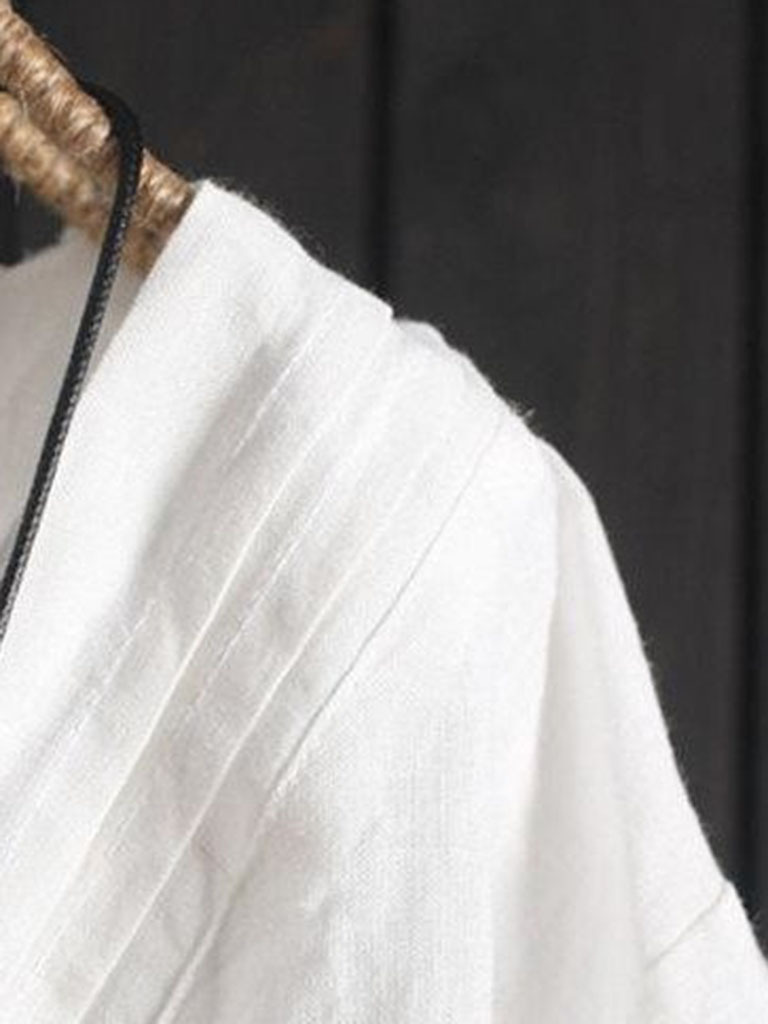 Women's MAMA BEAR printed short-sleeved V-neck irregular cotton and linen top