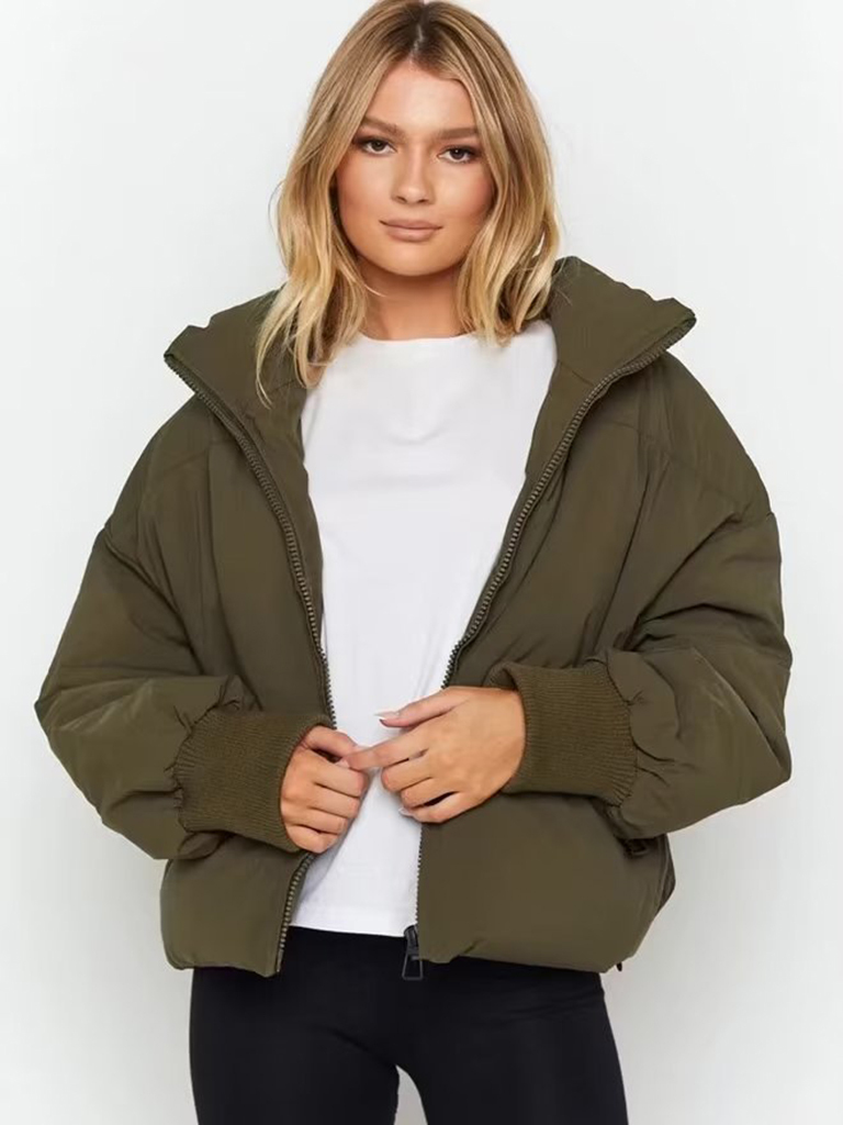 Casual all-match stand collar bread jacket Puffer Coat