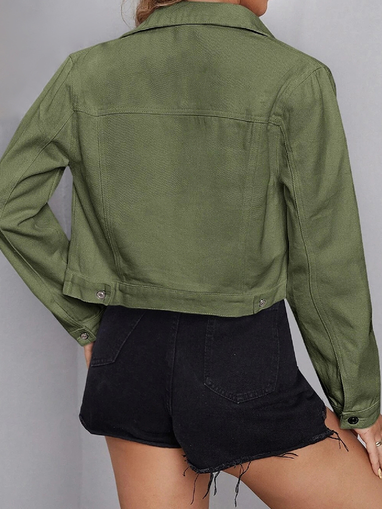 Women's new casual denim short jacket