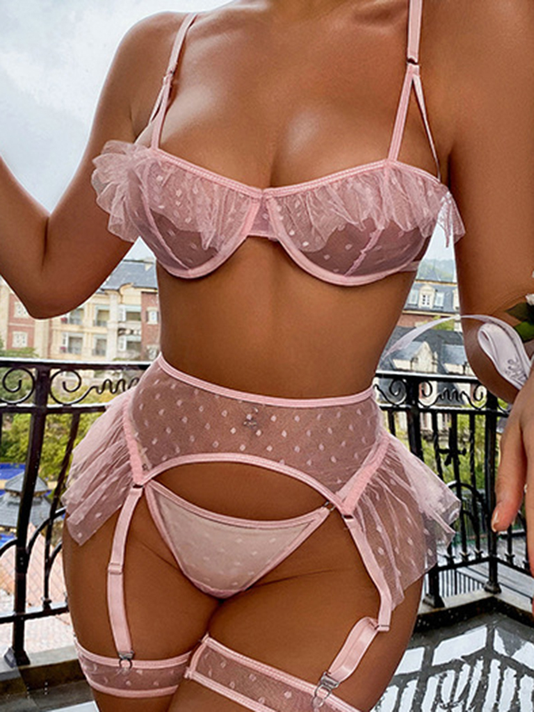 Sexy and tempting three-point bra and panties sexy set
