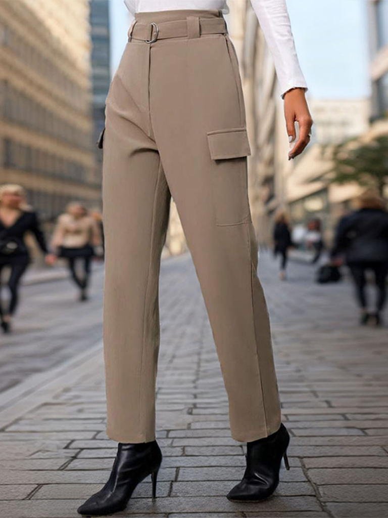 New women's lace-up commuter pocket trousers