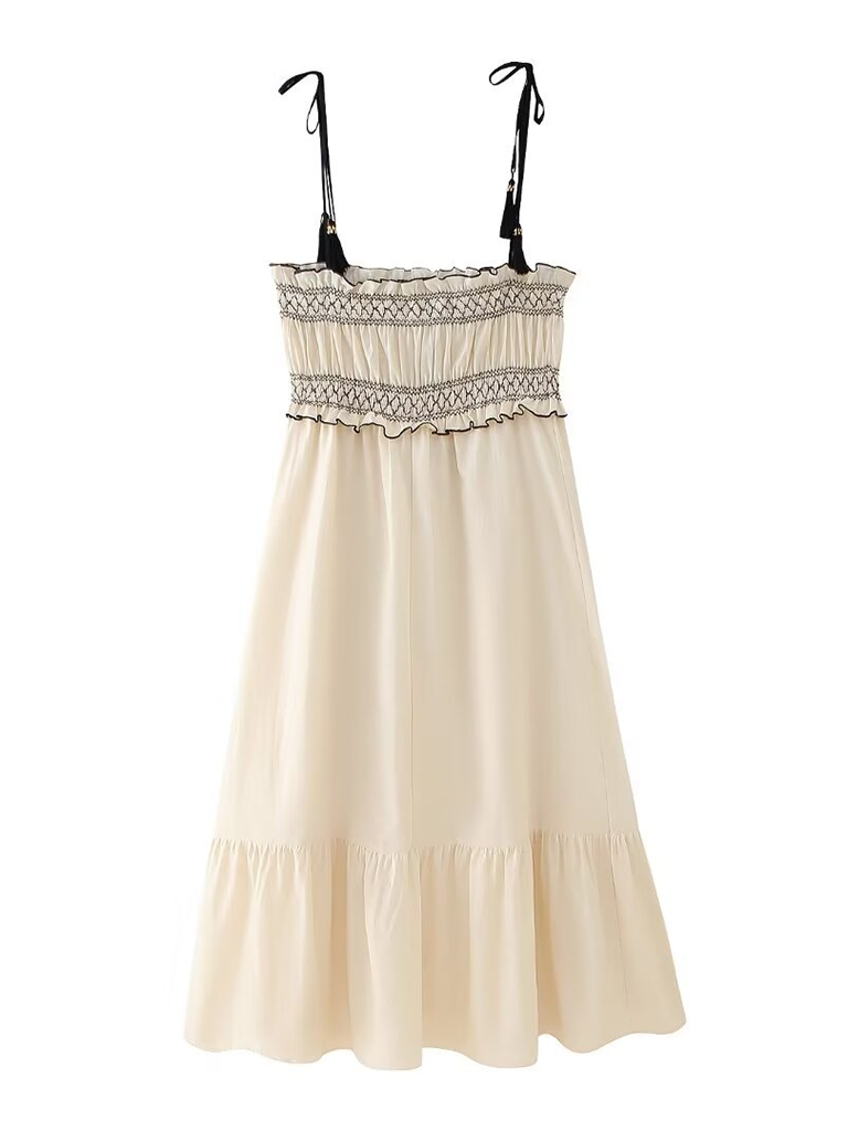 New women's holiday pleated swing sling dress