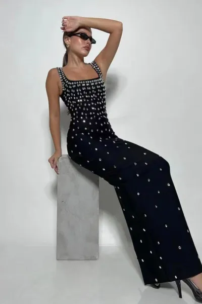 New Slim Rhinestone Bandage Dress Fashion Party Bandage Dress