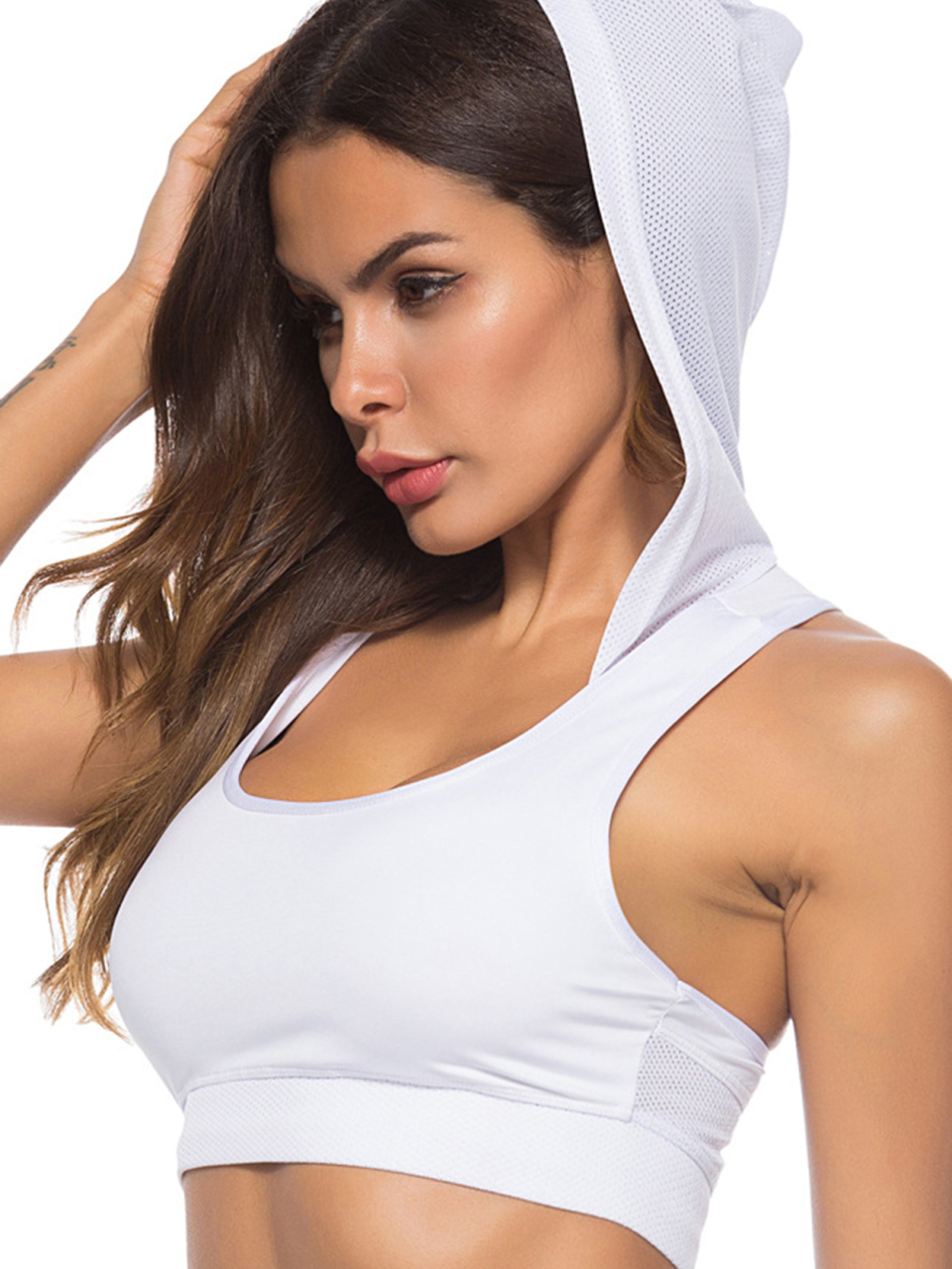 Women's Running Quick Dry Yoga Vest with Hood