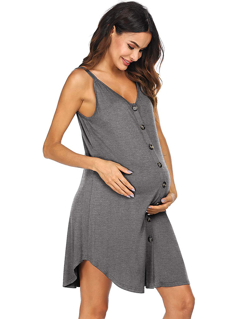 Maternity Dress - Knitted Sling Maternity Dress