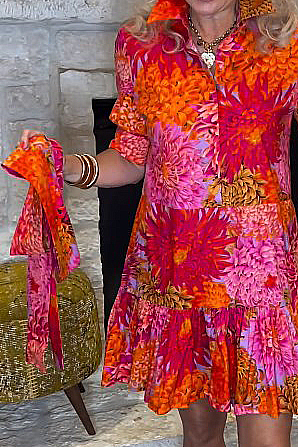 Vintage floral button strap dress