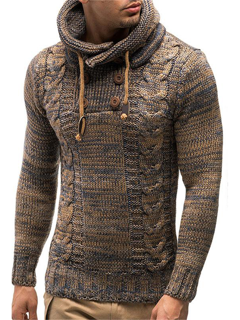 Wholesale Men's casual pullover warm long sleeve sweater