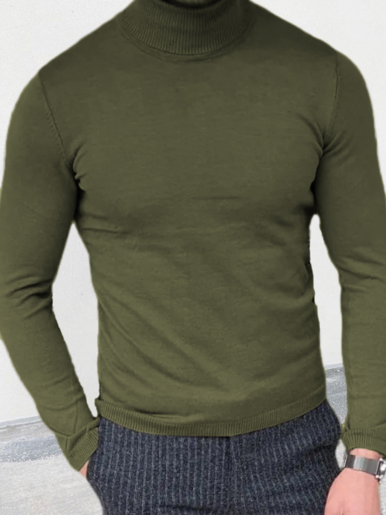 Wholesale Men's new turtleneck sweater slim fit pullover bottoming sweater
