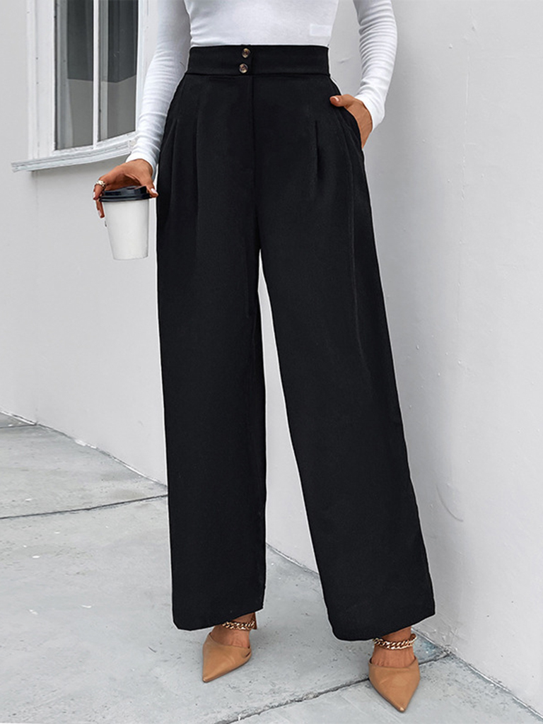 Wholesale Women's elastic elastic loose wide leg long pants