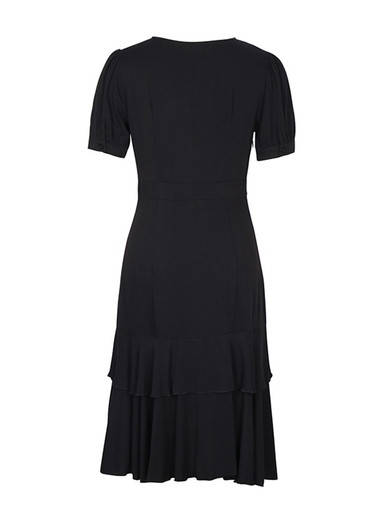 Wholesale Women's New Solid Color Irregular Slim Dress
