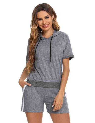 Ladies Casual Sports Hooded Pullover Set