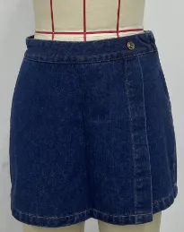 Women's A-line single-breasted cropped jeans